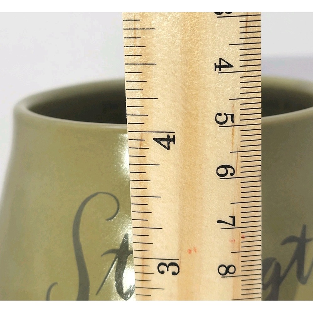 DaySpring Stoneware Coffee Mug Olive Green Inspirational Strength Scripture 14oz - Picture 8 of 9